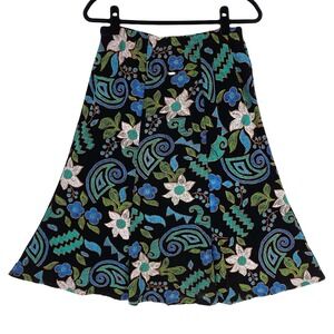 West End Vintage Witchy Floral Midi Skirt Whimsigoth Boho 90s